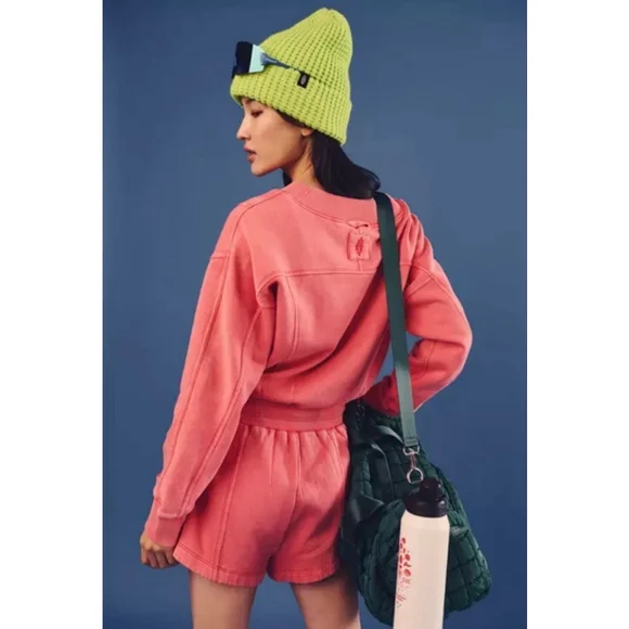 Free People FP Movement Intercept Romper NWOT Hibiscus Pink Small - Picture 3 of 8